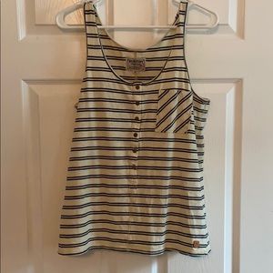 Burton navy/tan striped tank top